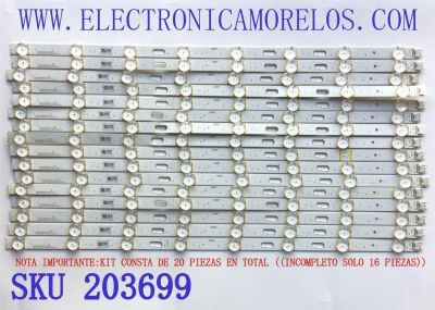 KIT DE LED'S PARA TV SAMSUNG ((INCOMPLETO SOLO 16  PIEZAS)) / NUMERO DE PARTE BN96-51978A / 51978A / V0Q8-500SMO-R0 / PANEL CY-TT050HMAV1H / MODELO QN50Q80TAFXZA / NOTA IMPORTANTE:KIT CONSTA DE 20 PIEZAS EN TOTAL